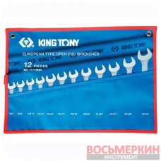 Набор ключей рожковых 12 единиц от 6 мм до 32 мм 1112MRN King Tony