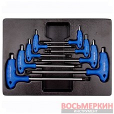 Набор L-обр ключей TORX 1163R 8 пр Т10-Т50 9-22308PR King Tony