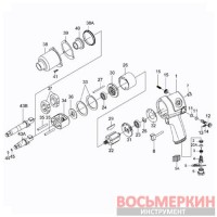 Ремкомплект гайковерта 33411-040 прокладка крышки 33411-A39 King Tony