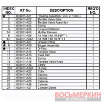 Ремкомплект гайковерта 33411-040 прокладка крышки 33411-A39 King Tony