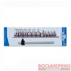 Набор Е головок 3/8 и 1/2 12ед (Е4-Е20,вороток,переходник) 7112PR King Tony