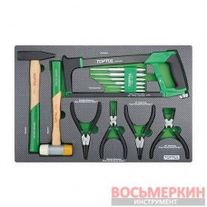 Набор инструмента комбинированный 13 единиц в ложементе GED1323 Toptul