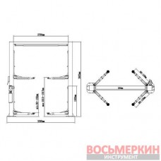 Подъемник двухстоечный верхн 4000 кг 208 C 220 V Peak