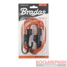 Резиновый шнур с крючками 2 х 60 см PVC BUNGEE CORD HOOK BCH2-08060OR-B Bradas
