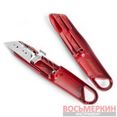Нож трапецевидный 60 х 19мм с выдвижным лезвием и металлическим корпусом HT-0505 Intertool