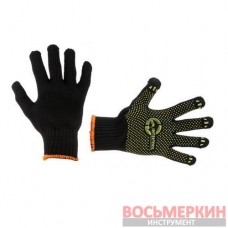 Перчатка трикотажная цвет черный с плакировкой SP-0125 Intertool