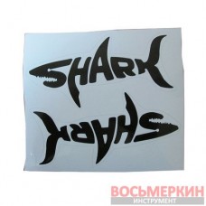 Наклейка Акула Shark 14 см х 7 см 2 шт в комплекте цена за комплект