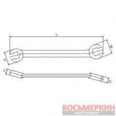 Ключ разрезной 10х12 мм AWT-FNM1012 Licota