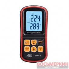 Измеритель уровня освещенности Люксметр термометр Bluetooth GM1030 Benetech