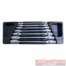 Набор ключей торцевых карданных 7 предметов от 6 мм до 19 мм ACK-384006 Licota