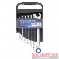 Набор ключей трещоточных комбинированный 72 зуба от 8 мм до 19 мм ARW-11MK06 Licota