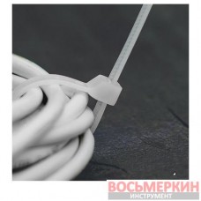 Стяжки кабельные пластиковые белые NEUTRAL 3,6 х 200 мм TS1036200N Bradas