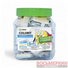 Таблетки для посудомоечных машин Colorit 5 в 1 16 шт 125112 Grass