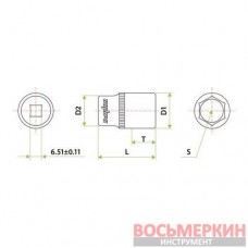 Головка торцевая 1/4 DR * 10MM 114010 Ombra
