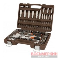 Набор инструмента торцевые головки 4-32мм 1/4 и 1/2 DR и аксессуары к ним, 108 предметов OMT108S Ombra