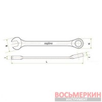 Набор комбинированных ключей от 8 мм до 24 мм 10 предметов OMT10S Ombra