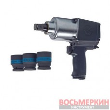 Гайковерт пневматический ударный 3/4 1085 Нм в комплекте 3 торцевые головки P33621-075B KingTony