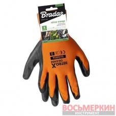 Перчатки защитные NITROX ORANGE нитрил размер 11 RWNO11 Bradas