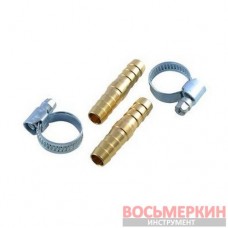 Соединитель елочка 12 мм x 10 мм комплект 2 шт и хомуты для крепежа в блистере RF-HRC08/06 Rock Force