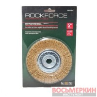 Кордщетка дисковая латунная для УШМ 150 мм в блистере RF-BWF006 Rock Force