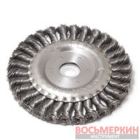 Кордщетка дисковая стальная витая для УШМ 150 мм в блистере RF-BWF106 Rock Force