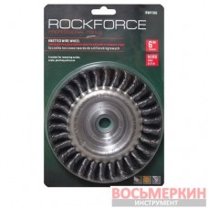 Кордщетка дисковая стальная витая для УШМ 150 мм в блистере RF-BWF106 Rock Force