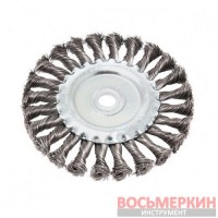 Кордщетка дисковая стальная витая для УШМ 100 мм в блистере F-BWF104 Forsage