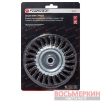 Кордщетка дисковая стальная витая для УШМ 100 мм в блистере F-BWF104 Forsage