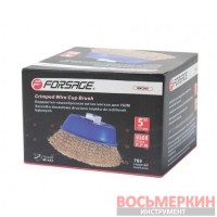 Кордщетка чашеобразная латунная для УШМ 75 мм в блистере F-BWC003 Forsage