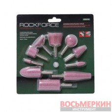 Набор камней абразивных 10 предметов хвостовик 6 мм в блистере RF-GSK010 Rock Force
