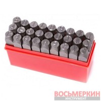 Набор штампов буквенных 3 мм 27 предметов в пластиковом футляре F-02703 Forsage