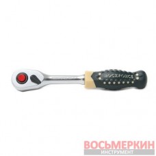 Трещотка реверсивная с противоскользящей пластиковой ручкой 1/4 48 зуб RF-80222 Rock Force