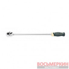 Трещотка реверсивная удлиненная с резиновой ручкой 1/4 72 зуб длина 300 мм RF-80222L Rock Force