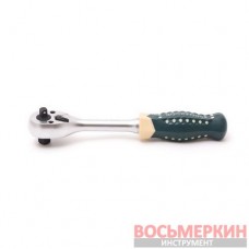 Трещотка реверсивная двухсторонняя с резиновой ручкой 1/4 -3/8 72 зуба RF-802321 Rock Force
