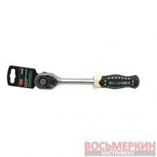 Трещотка реверсивная с резиновой ручкой 1/2 длина 255 мм 72 зуба на пластиковом держателе RF-80724 Rock Force