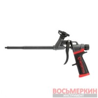 Пистолет для монтажной пены с полным тефлоновым покрытием профессиональный и 4 насадки PT-0610 Intertool