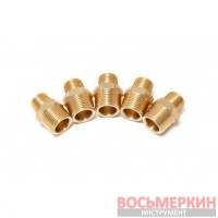 Соединитель резьбовой наружная резьба 3/8 x1/4 комплект 5 штук F-MM06/04K Forsage