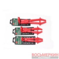 Зажим пластиковый для шлангов с фиксатором изогнутый 90° длина 165 мм на пластиковом держателе RF-903G18B Rock Force