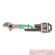 Ключ разводной с резиновой рукояткой 8 200 мм захват 25 мм на пластиковом держателе RF-649200AB Rock Force