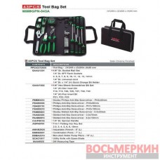 Набор инструмента комбинированный 43ед. в сумке GPN-043A Toptul