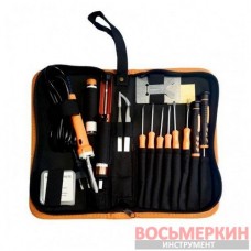 Паяльник электрический с набором инструментов и аксессуаров 23 предмета в сумке F-8272-23 Forsage