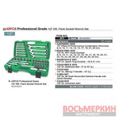 Набор инструмента комбинированный 1/2 42 единицы GCAI4201 Toptul