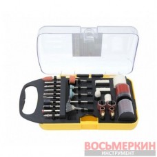 Набор аксессуаров для мини-дрелей 71 предмет в пластиковом кейсе F-GSK071 Forsage