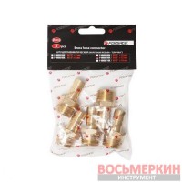 Штуцер пневматический наруж. резьба 1/2 елочка 6 мм комплект 5 штук F-MH08/04K Forsage