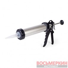 Пистолет для выдавливания силикона закрытый алюминиевая ручка 09-165 Miol