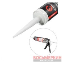 Герметик силиконовый универсальный прозрачный 300 мл 320 г FS-3050 Intertool