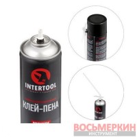 Клей-пена монтажная всесезонная 750 мл 1000 г 14 м.кв. трубочка FS-2010 Intertool