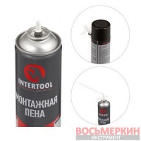 Пена монтажная всесезонная 500 мл 500 г 35 л трубочка FS-1150 Intertool