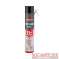 Пена монтажная всесезонная 750 мл 1000 г 60 л трубочка FS-1100 Intertool