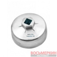 Съемник масляного фильтра крышка 74 мм х 15 гр выпуклая грань PA-10687415(код 3497) Partner